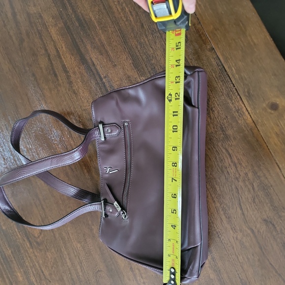 Simply Vera Wang Satchel Handbag Purse Burgundy - Picture 6 of 9